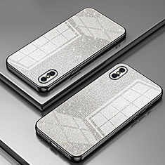 Silikon Schutzhülle Ultra Dünn Flexible Tasche Durchsichtig Transparent SY1 für Apple iPhone Xs Schwarz