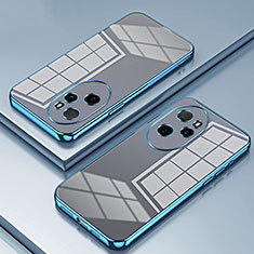 Silikon Schutzhülle Ultra Dünn Flexible Tasche Durchsichtig Transparent SY1 für Huawei Honor 100 Pro 5G Blau