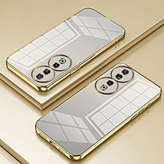 Silikon Schutzhülle Ultra Dünn Flexible Tasche Durchsichtig Transparent SY1 für Huawei Honor 90 5G Gold