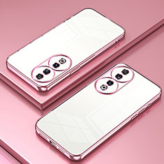 Silikon Schutzhülle Ultra Dünn Flexible Tasche Durchsichtig Transparent SY1 für Huawei Honor 90 5G Rosegold