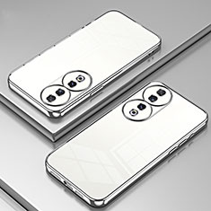 Silikon Schutzhülle Ultra Dünn Flexible Tasche Durchsichtig Transparent SY1 für Huawei Honor 90 5G Silber