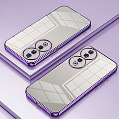 Silikon Schutzhülle Ultra Dünn Flexible Tasche Durchsichtig Transparent SY1 für Huawei Honor 90 5G Violett