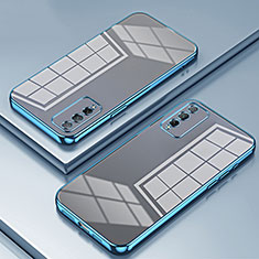 Silikon Schutzhülle Ultra Dünn Flexible Tasche Durchsichtig Transparent SY1 für Huawei Honor Play4T Pro Blau