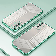 Silikon Schutzhülle Ultra Dünn Flexible Tasche Durchsichtig Transparent SY1 für Huawei Honor Play4T Pro Grün