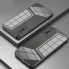 Silikon Schutzhülle Ultra Dünn Flexible Tasche Durchsichtig Transparent SY1 für Huawei Honor Play4T Pro Schwarz
