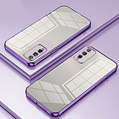 Silikon Schutzhülle Ultra Dünn Flexible Tasche Durchsichtig Transparent SY1 für Huawei Honor Play4T Pro Violett