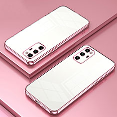 Silikon Schutzhülle Ultra Dünn Flexible Tasche Durchsichtig Transparent SY1 für Huawei Honor V30 Pro 5G Rosegold