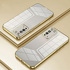 Silikon Schutzhülle Ultra Dünn Flexible Tasche Durchsichtig Transparent SY1 für Huawei Honor X10 5G Gold