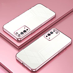 Silikon Schutzhülle Ultra Dünn Flexible Tasche Durchsichtig Transparent SY1 für Huawei Honor X10 5G Rosegold