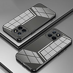 Silikon Schutzhülle Ultra Dünn Flexible Tasche Durchsichtig Transparent SY1 für Huawei Honor X6a Schwarz
