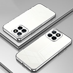 Silikon Schutzhülle Ultra Dünn Flexible Tasche Durchsichtig Transparent SY1 für Huawei Honor X6a Silber