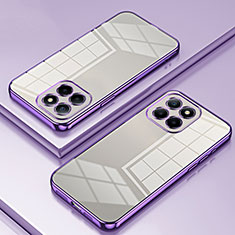 Silikon Schutzhülle Ultra Dünn Flexible Tasche Durchsichtig Transparent SY1 für Huawei Honor X6a Violett