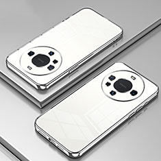 Silikon Schutzhülle Ultra Dünn Flexible Tasche Durchsichtig Transparent SY1 für Huawei Mate 40 Pro+ Plus Silber