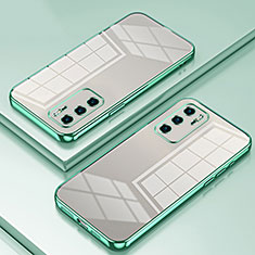 Silikon Schutzhülle Ultra Dünn Flexible Tasche Durchsichtig Transparent SY1 für Huawei P40 Grün