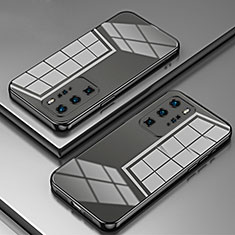 Silikon Schutzhülle Ultra Dünn Flexible Tasche Durchsichtig Transparent SY1 für Huawei P40 Pro Schwarz