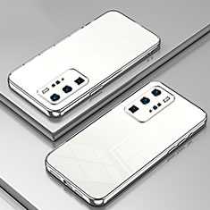 Silikon Schutzhülle Ultra Dünn Flexible Tasche Durchsichtig Transparent SY1 für Huawei P40 Pro Silber