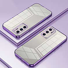 Silikon Schutzhülle Ultra Dünn Flexible Tasche Durchsichtig Transparent SY1 für Huawei P40 Violett