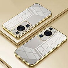 Silikon Schutzhülle Ultra Dünn Flexible Tasche Durchsichtig Transparent SY1 für Huawei P60 Gold