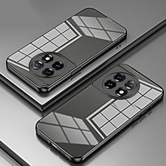 Silikon Schutzhülle Ultra Dünn Flexible Tasche Durchsichtig Transparent SY1 für OnePlus 11 5G Schwarz