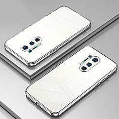 Silikon Schutzhülle Ultra Dünn Flexible Tasche Durchsichtig Transparent SY1 für OnePlus 8 Pro Silber