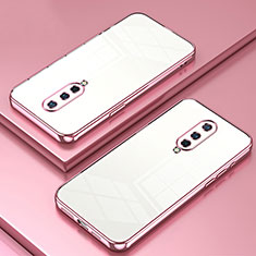 Silikon Schutzhülle Ultra Dünn Flexible Tasche Durchsichtig Transparent SY1 für OnePlus 8 Rosegold