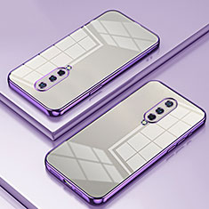 Silikon Schutzhülle Ultra Dünn Flexible Tasche Durchsichtig Transparent SY1 für OnePlus 8 Violett