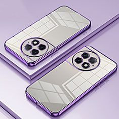 Silikon Schutzhülle Ultra Dünn Flexible Tasche Durchsichtig Transparent SY1 für OnePlus Ace 2 Pro 5G Violett