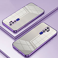 Silikon Schutzhülle Ultra Dünn Flexible Tasche Durchsichtig Transparent SY1 für Oppo A11X Violett