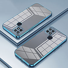 Silikon Schutzhülle Ultra Dünn Flexible Tasche Durchsichtig Transparent SY1 für Oppo A15 Blau