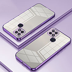 Silikon Schutzhülle Ultra Dünn Flexible Tasche Durchsichtig Transparent SY1 für Oppo A35 Violett