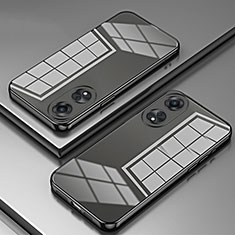 Silikon Schutzhülle Ultra Dünn Flexible Tasche Durchsichtig Transparent SY1 für Oppo A58 5G Schwarz