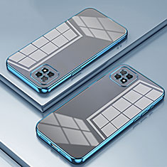 Silikon Schutzhülle Ultra Dünn Flexible Tasche Durchsichtig Transparent SY1 für Oppo A72 5G Blau