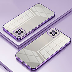 Silikon Schutzhülle Ultra Dünn Flexible Tasche Durchsichtig Transparent SY1 für Oppo A72 5G Violett
