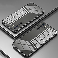 Silikon Schutzhülle Ultra Dünn Flexible Tasche Durchsichtig Transparent SY1 für Oppo A91 Schwarz