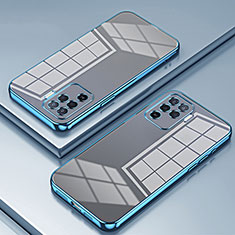 Silikon Schutzhülle Ultra Dünn Flexible Tasche Durchsichtig Transparent SY1 für Oppo A94 4G Blau