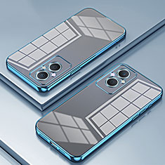 Silikon Schutzhülle Ultra Dünn Flexible Tasche Durchsichtig Transparent SY1 für Oppo A96 5G Blau