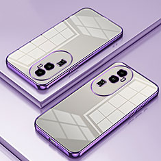 Silikon Schutzhülle Ultra Dünn Flexible Tasche Durchsichtig Transparent SY1 für Oppo Reno10 Pro+ Plus 5G Violett