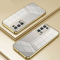 Silikon Schutzhülle Ultra Dünn Flexible Tasche Durchsichtig Transparent SY1 für Oppo Reno6 Pro+ Plus 5G Gold
