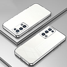 Silikon Schutzhülle Ultra Dünn Flexible Tasche Durchsichtig Transparent SY1 für Oppo Reno6 Pro+ Plus 5G Silber