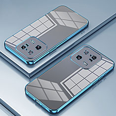 Silikon Schutzhülle Ultra Dünn Flexible Tasche Durchsichtig Transparent SY1 für Xiaomi Mi 13 Pro 5G Blau