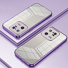 Silikon Schutzhülle Ultra Dünn Flexible Tasche Durchsichtig Transparent SY1 für Xiaomi Mi 13 Pro 5G Violett