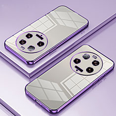 Silikon Schutzhülle Ultra Dünn Flexible Tasche Durchsichtig Transparent SY1 für Xiaomi Mi 13 Ultra 5G Violett