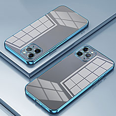 Silikon Schutzhülle Ultra Dünn Flexible Tasche Durchsichtig Transparent SY2 für Apple iPhone 11 Pro Max Blau