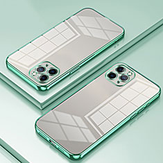 Silikon Schutzhülle Ultra Dünn Flexible Tasche Durchsichtig Transparent SY2 für Apple iPhone 11 Pro Max Grün