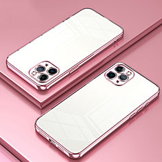 Silikon Schutzhülle Ultra Dünn Flexible Tasche Durchsichtig Transparent SY2 für Apple iPhone 11 Pro Rosegold
