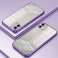 Silikon Schutzhülle Ultra Dünn Flexible Tasche Durchsichtig Transparent SY2 für Apple iPhone 12 Violett