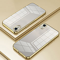 Silikon Schutzhülle Ultra Dünn Flexible Tasche Durchsichtig Transparent SY2 für Apple iPhone XR Gold