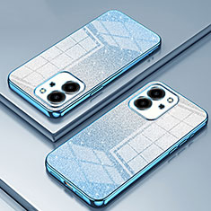 Silikon Schutzhülle Ultra Dünn Flexible Tasche Durchsichtig Transparent SY2 für Huawei Honor 80 SE 5G Blau