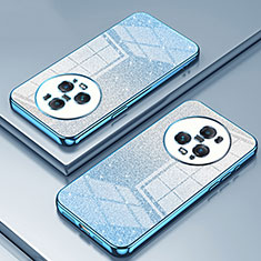 Silikon Schutzhülle Ultra Dünn Flexible Tasche Durchsichtig Transparent SY2 für Huawei Honor Magic5 Pro 5G Blau