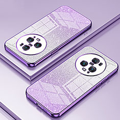 Silikon Schutzhülle Ultra Dünn Flexible Tasche Durchsichtig Transparent SY2 für Huawei Honor Magic5 Pro 5G Violett